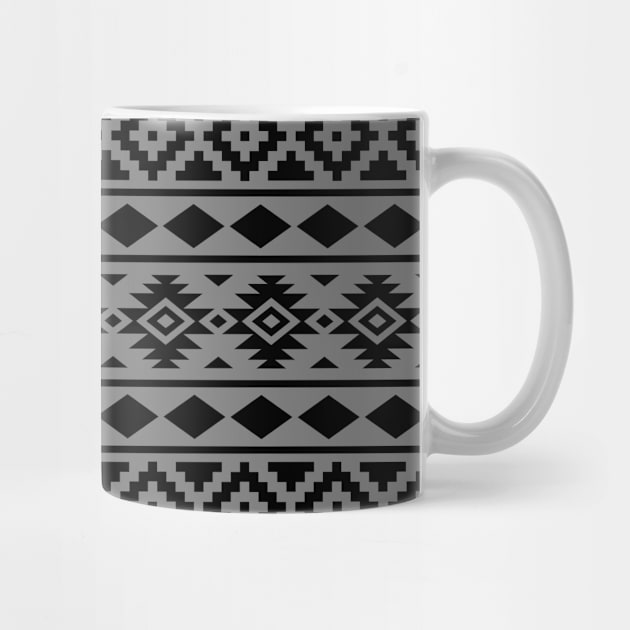 Aztec Essence Pattern Black on Gray by NataliePaskell